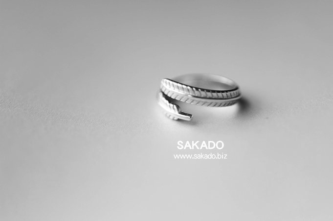 925純銀戒指-阪堂SAKADO-韓版設計師款尾戒--羽毛(尺寸可調)