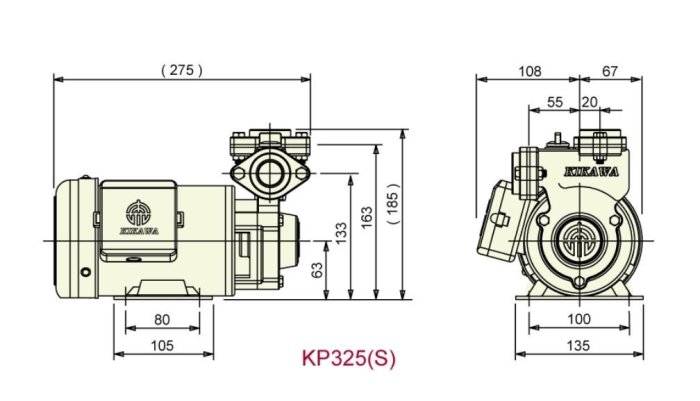 【耐斯五金】木川泵浦 東元馬達 KP320 1/2HP 抽水機 抽水馬達 鑄鐵水機 傳統式抽水機 可加購溫控開關