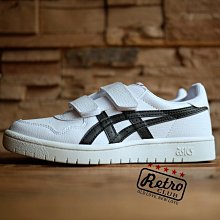 Retro CLUB【一元起標】【全新】日本品牌 ASICS JAPAN S PS 白黑配色 中童鞋 運動休閒鞋 W24509