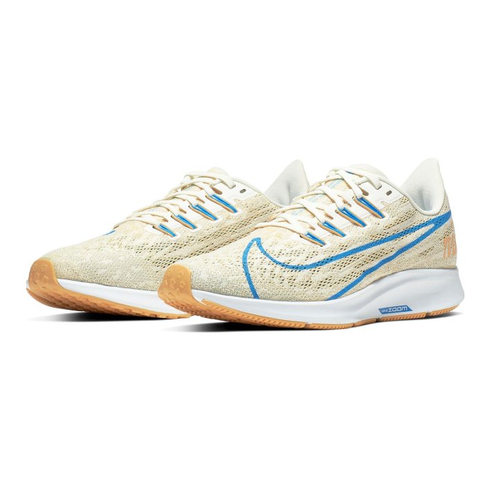 現貨 iShoes正品 Nike Air Zoom Pegasus 36 女鞋 米 藍 慢跑鞋 BV5740-100