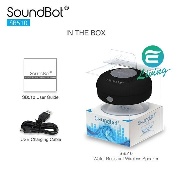 【易油網】【缺貨】SoundBot SB510 美國原廠聲霸 藍牙喇叭 防震防摔 防水 吸盤 黑 JVC beats