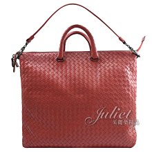 【茱麗葉精品】全新精品 BOTTEGA VENETA 專櫃商品 623976 手工編織小羊皮兩用包.暗紅 現貨