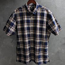 CA 台灣品牌 NET 格紋 純棉 短袖襯衫 XL號 一元起標無底價Q787