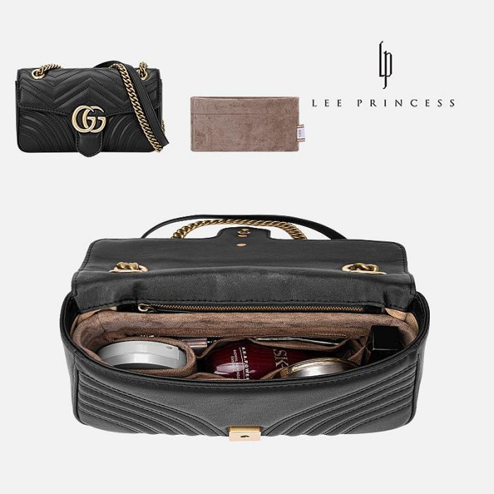 內膽包 包包內袋適用于Gucci marmont馬蒙包內膽內襯 古奇小號mini收納包中包內袋