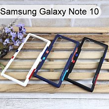 【TGVIS】可換按鈕防摔軍規殼 Samsung Galaxy Note 10 (6.3吋) 黑 白 藍 手機殼
