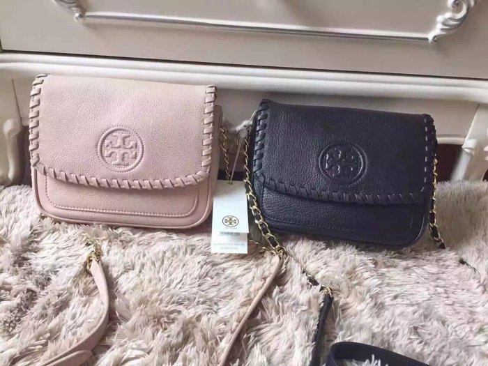 SUNDAY 代購  美國正品 Tory Burch TB 501 摔紋牛皮YKK五金 單肩 斜挎小包 粉色