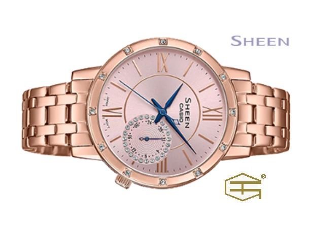 【天龜】 CASIO SHEEN系列 施華洛世奇鑽  SHE-3046PG-4A