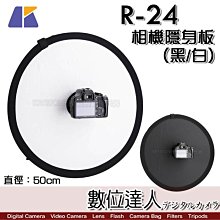 【數位達人】Keystone R-24 相機隱身板 77mm (黑白雙面) 手機可用 迷你反光板 鏡頭消光罩 防玻璃反光