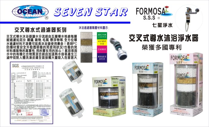 【巡航淨水】FORMOSA除氯沐浴器.禮品.嬰兒用品.美白.套房.衛浴設備.旅遊.租屋.廚具.貨號7814