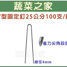 【蔬菜之家滿額免運】V型固定釘25公分100支/組※此商品運費請選宅配※