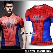 【Men Star】免運費 復仇者聯盟3 蜘蛛人 蜘蛛裝 彈力運動衣 男裝 T 媲美 Destroyland Fever