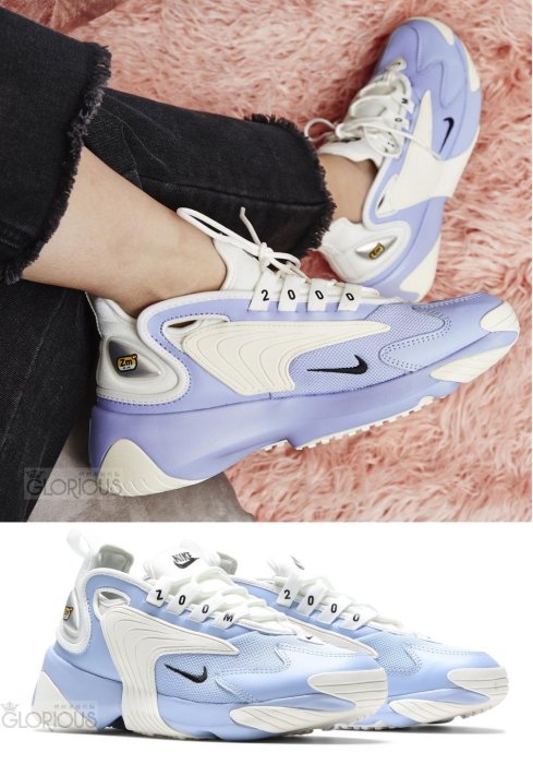 完售 勿下單 NIKE ZOOM 2K 白 黑 紫  AO0354-100 襪套 訓練 運動鞋【GL代購】