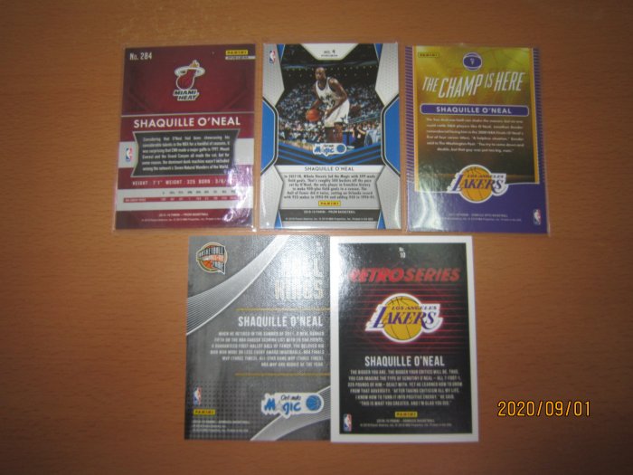 網拍讀賣~SHAQUILLE O'NEAL~15/16~PRIZM~銀亮~18/19~綠亮~SILVER~OPTIC冠軍