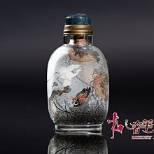 ＊奢華大道國際精品＊【J1022】王九州內畫鼻煙壺(鳥)