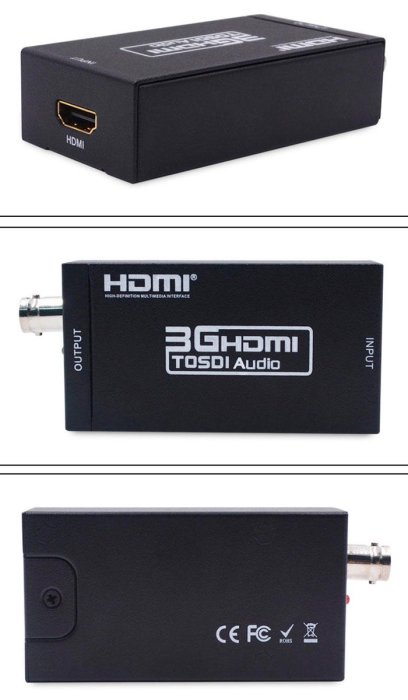 【傻瓜批發】(S211) HDMI轉SDI轉換器 金屬鐵殼 支持HD 3G SD HDMI to SDI廣播高清信號轉換