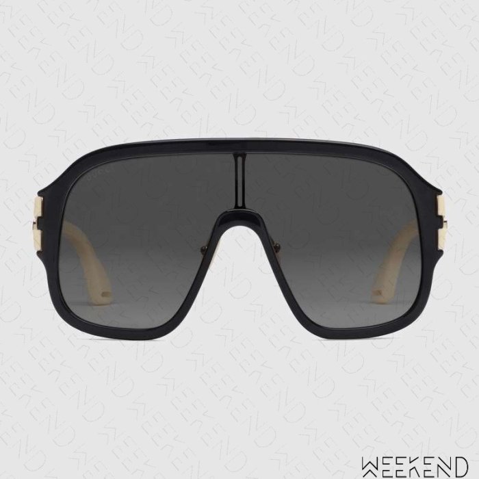 【WEEKEND】 GUCCI Oversize mask 超大尺寸 墨鏡 黑色 610358