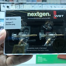 禾豐音響 一個 德國 WBT-0610 Cu nextgen 喇叭線端子 香蕉插 純銅 鍍24K金導體 上瑞公司貨