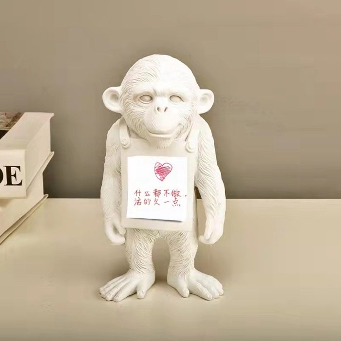 【現貨】Banksy Monkey潮牌班克斯西猩猩猴子金剛雕塑擺件潮流卡通