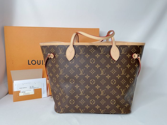 LV 全新NEVERFULL MM老花托特包