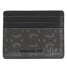 【茱麗葉精品】全新精品 MICHAEL KORS 專櫃商品 JODIE 圓標MK印花隨身名片卡夾.黑 現貨