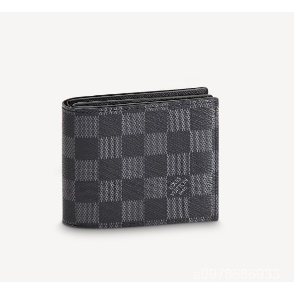 Louis Vuitton Damier Graphite Mens Wallet N60053 Amerigo