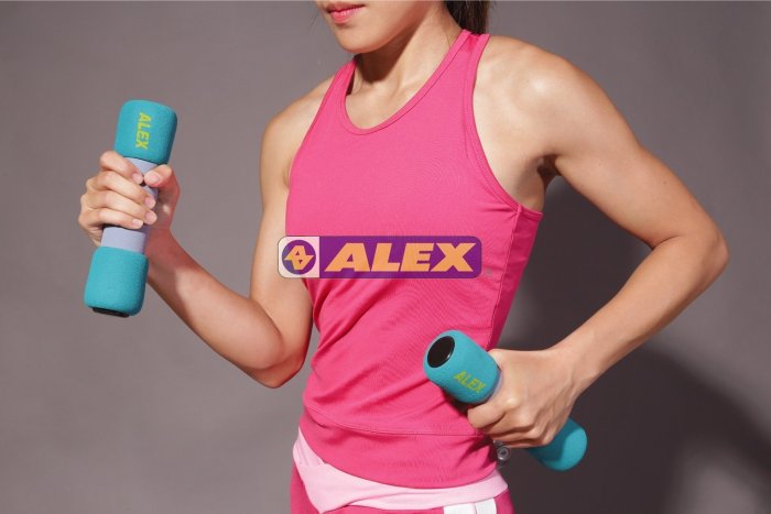 可自取 ALEX C-0702 女生用 韻律啞鈴 一對入 2磅 2LB 有氧 雕塑 健身 美體 台灣製造 1磅*2支