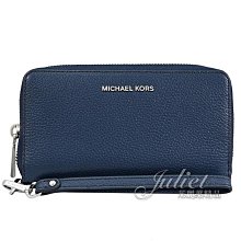 【茱麗葉精品】全新精品 MICHAEL KORS 專櫃商品 JET SET 荔紋皮革手提式中夾.海軍藍 現貨