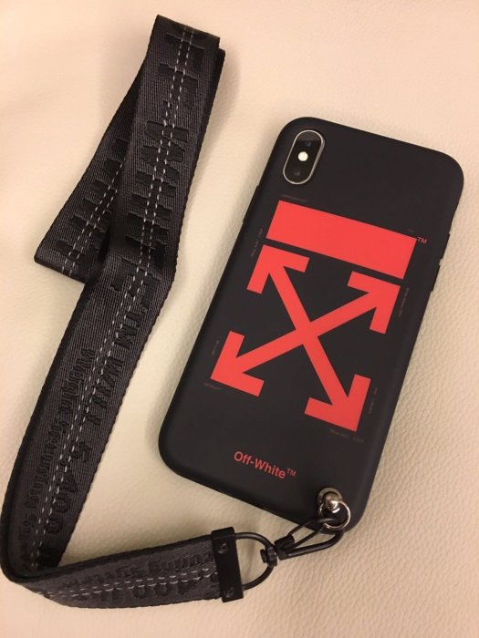 OFF WHITE 識貨必買iPhone X 含吊繩款手機保護殼