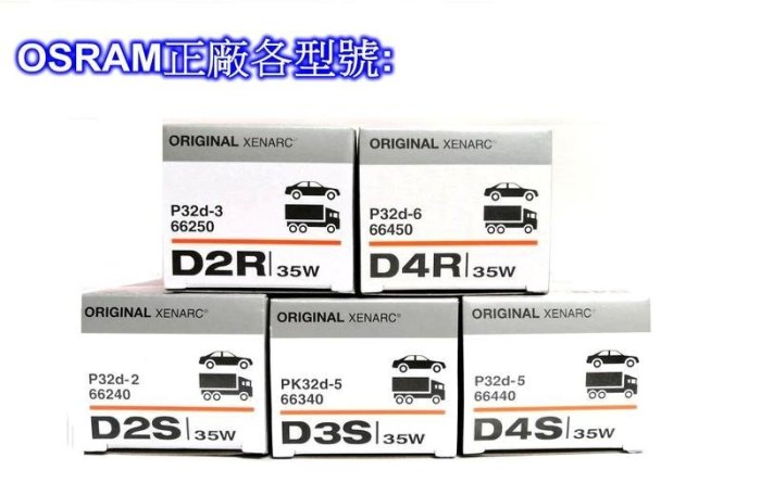 [[瘋馬車鋪]] 現貨板橋 保固4年 正廠貨OSRAM原廠HID燈泡 ~D1S D2S D3S D4S D2R D4R