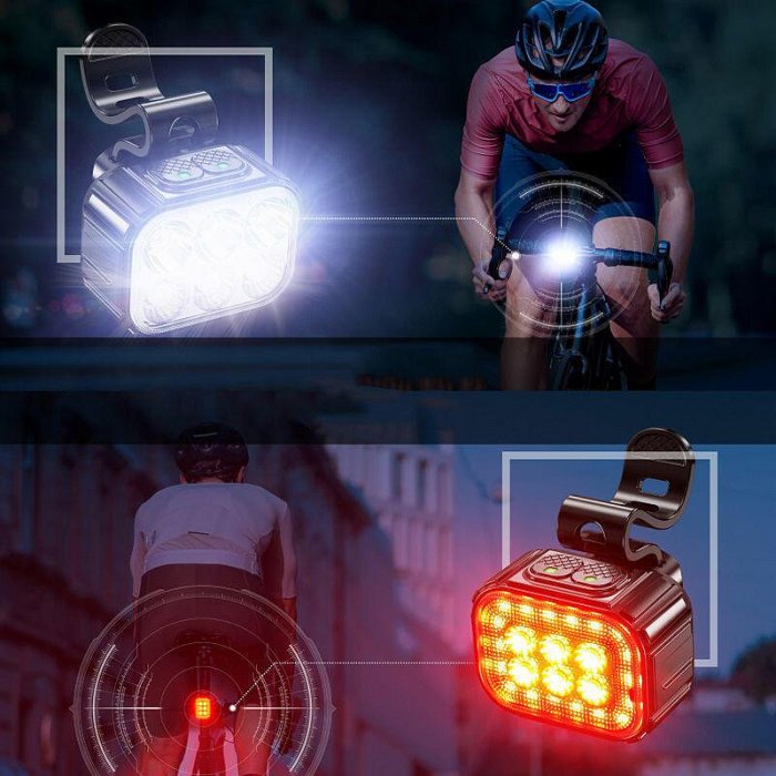 【立減20】燈 燈 單車頭燈 永久燈尾燈公路山地車前燈單車配件騎行裝備警示夜騎燈