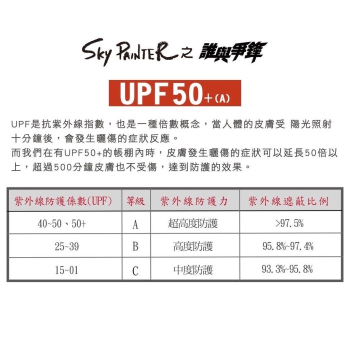 高防水高隔熱【Outdoorbase】彩繪天空-蝶型天幕布(紅) -21447