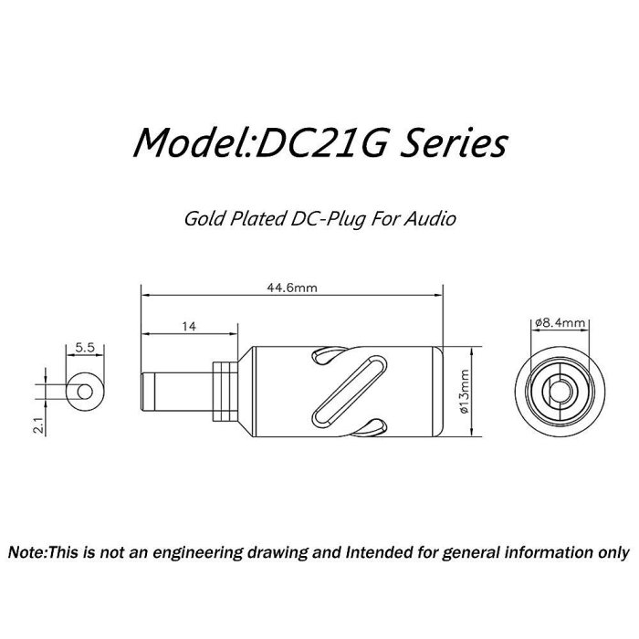 Monosaudio 鍍24K金 DC21/25DC5.5*2.1mm*2.5直流DIY電源插頭插座-沃匠家居工具