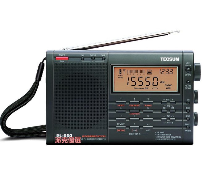 精品德生收音機PL-660便攜式全波段高靈敏度數字調諧愛好者收音機