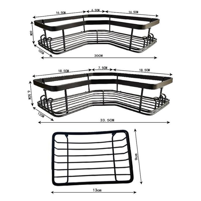 不銹鋼浴室置物架免打孔家用廚房衛生間收納架多功能轉角三角架