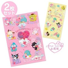 ♥小花花日本精品♥  Hello Kitty 丹尼爾 美樂蒂 雙子星 布丁狗 三麗鷗 資料夾2入組 收納夾 文件夾~3