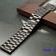 【時間探索】全新 不鏽鋼實心摺疊扣-三板金屬錶帶特殊寬版 ( 28mm.26mm )SEVEN FRIDAY