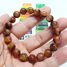 柒零陸晶品//天然高品質帶玉化鐵虎眼石10.5mm手串.手珠(A423)重量約:33g