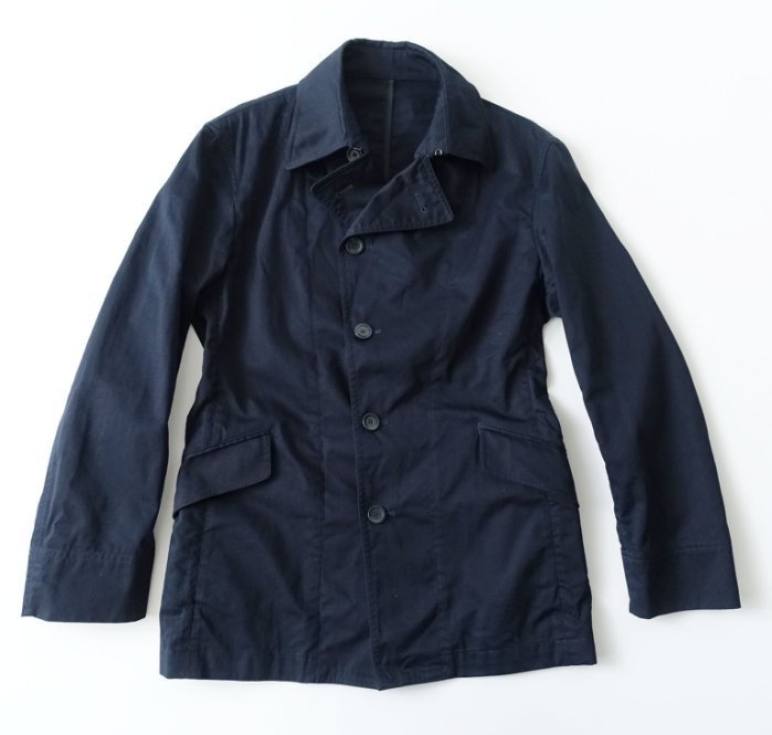 日本品牌Royal Harex 深藍色純棉軍裝短大衣L號| Yahoo奇摩拍賣