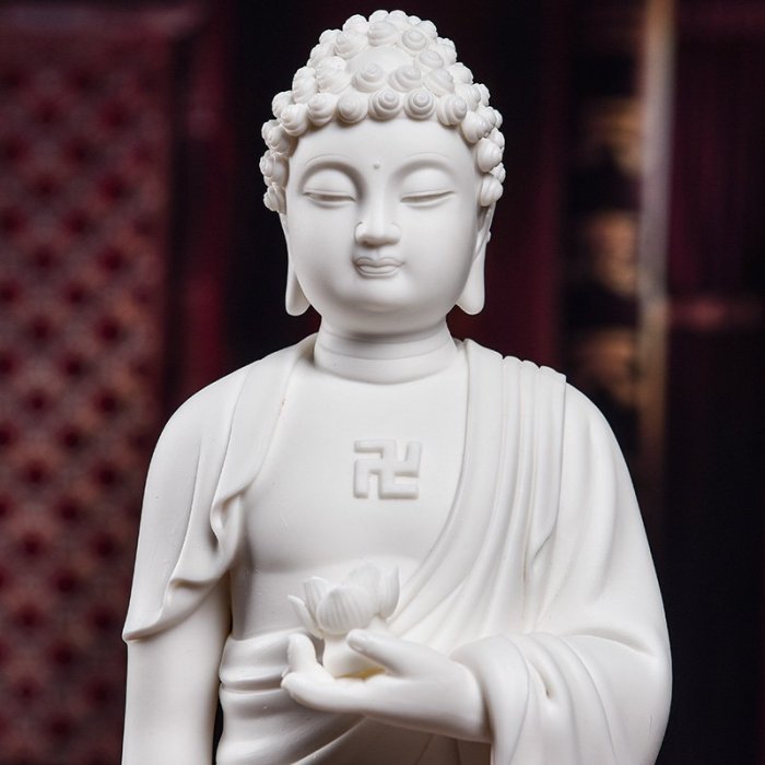 現貨熱銷-戴玉堂 陶瓷阿彌陀佛像站像 德化白瓷釋迦牟尼藥師佛佛像供奉擺件佛像