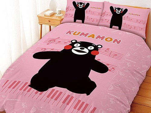 ==YvH==正版卡通~Kumamon 酷MA萌 日本熊本熊 藍色 6x7尺雙人鋪棉兩用被套 臺灣製造(現貨)