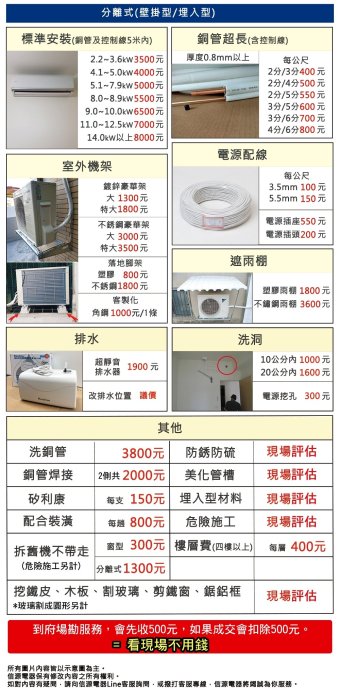 可議價【新莊信源】3坪【HITACHI 日立】冷暖變頻一對一分離式冷氣 RAS-22YSP / RAC-22YP