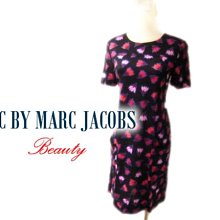 *Beauty*MARC BY MARC JACOBS黑底花花短袖洋裝 WE14