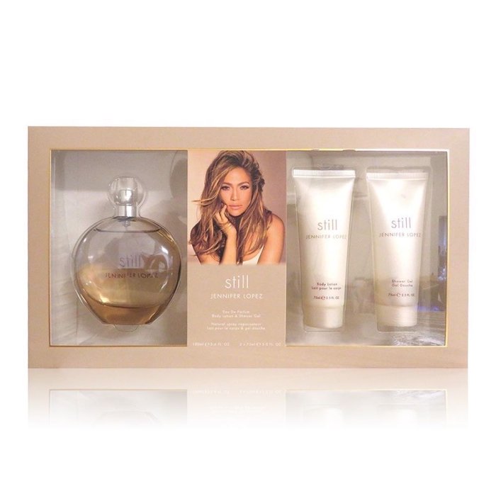 JLo Still 珍妮佛羅培茲星鑽女性淡香精100ml+身體乳75ml+沐浴精75ml禮盒