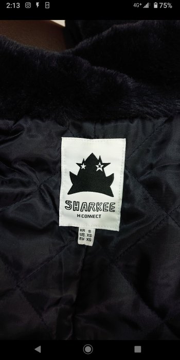 SHARKEE H:CONNECT 藍黑色毛茸茸外套(A58)