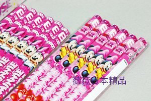 ☆薇菈日本精品☆日本帶回 Disney 迪士尼 米奇 米妮 卡通圖案 六角軸B 鉛筆