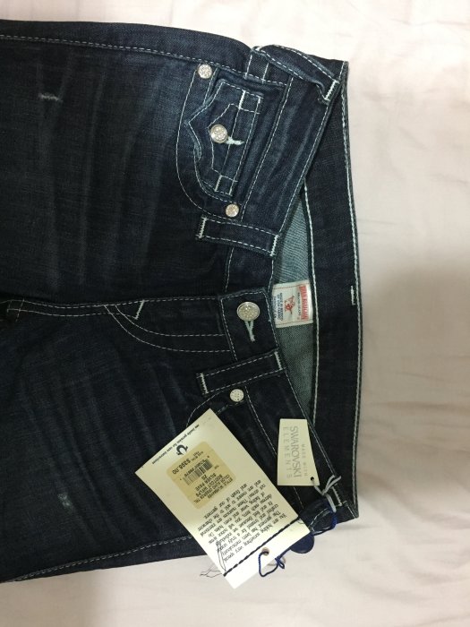 原價398美金☆True Religion☆全新正品Swarovski牛仔長靴型褲Bootcut (現貨size 25)