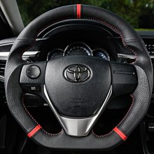 【小鳥的店】豐田 2013-2018 RAV4 4.5代 運動版 變形蟲 方向盤 賽車級凸點 SGS檢驗全皮 红環