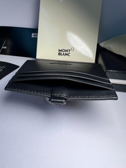 一元起標 Montblanc帶掛扣風尚3.0系列卡夾MB129979 超薄卡包萬寶龍 名片夹 錢包 真品送禮佳品