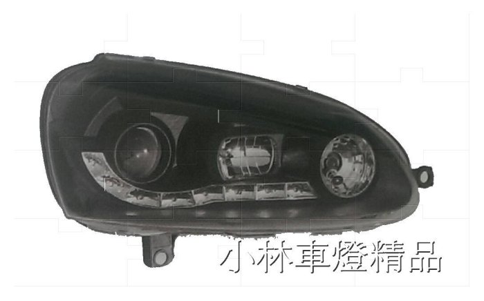 ※小林車燈※全新外銷限量版VW 福斯GOLF 05年GOLF 5代R8 LED燈眉版魚眼大燈