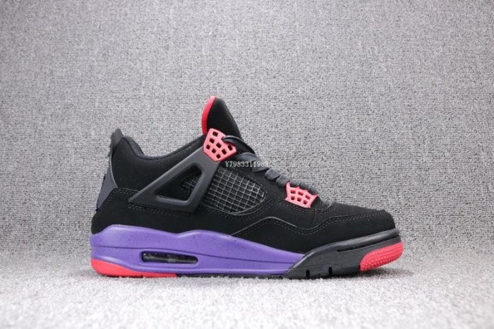 Air Jordan 4 “Raptors”黑紫 經典 中筒 休閒運動籃球鞋 男鞋 AQ3816-056